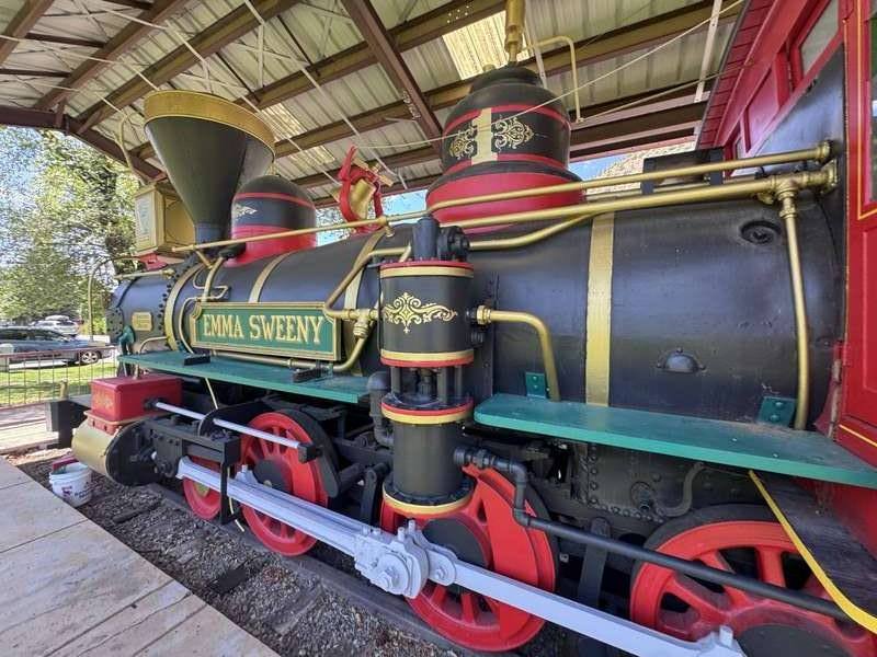 Emma Sweeny historic locomotive — restored by Rocky Top Painting, Santa Rita Park Durango CO